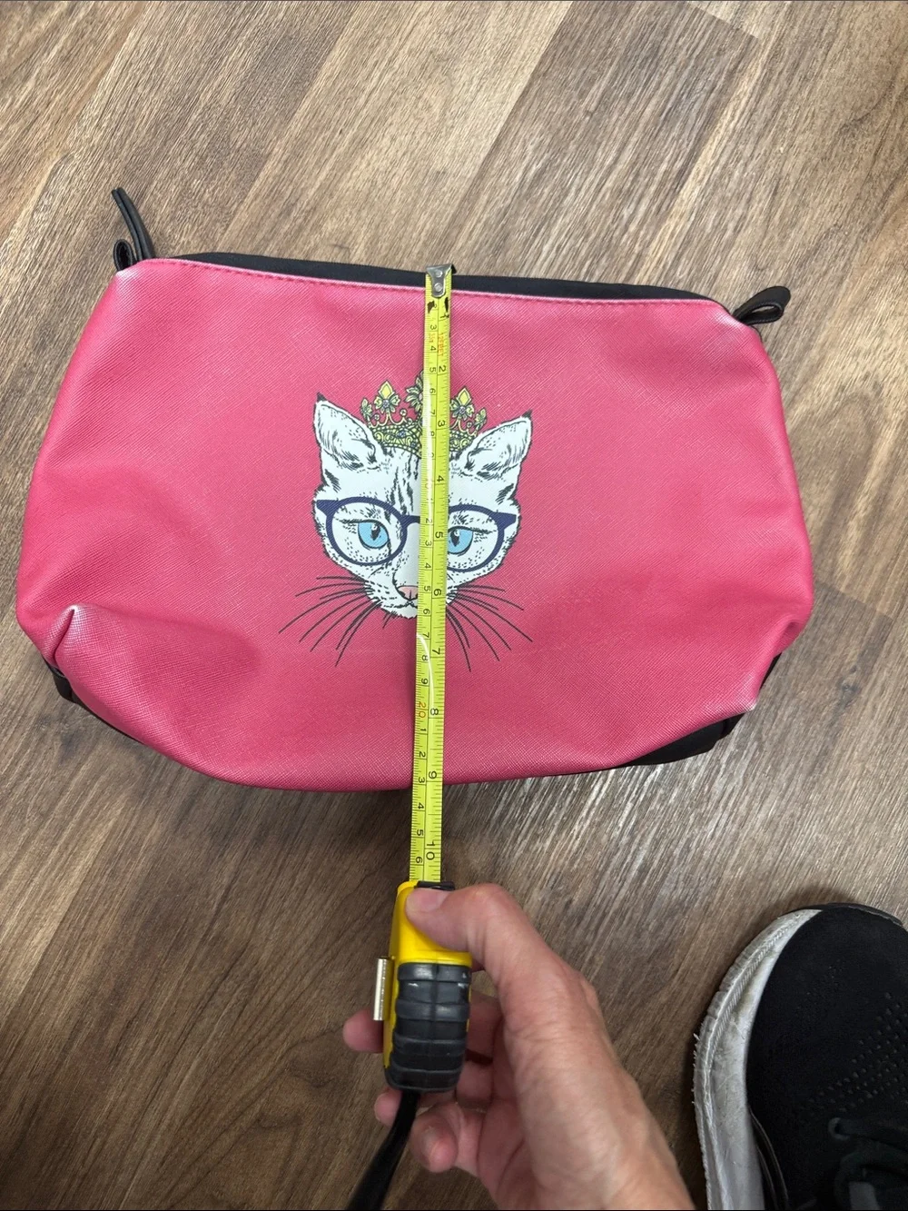 Stella & Max Hot Pink Cat Crown Cosmetic Pouch